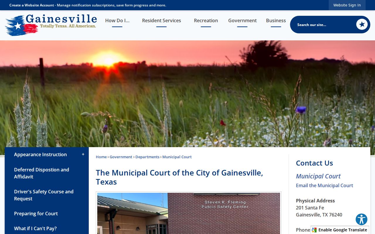 Gainesville court docket municipal court page