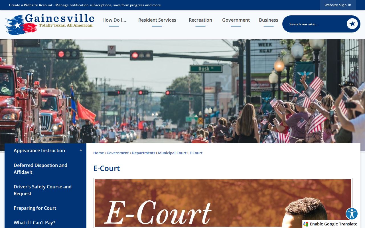Gainesville court docket E-Court instructions