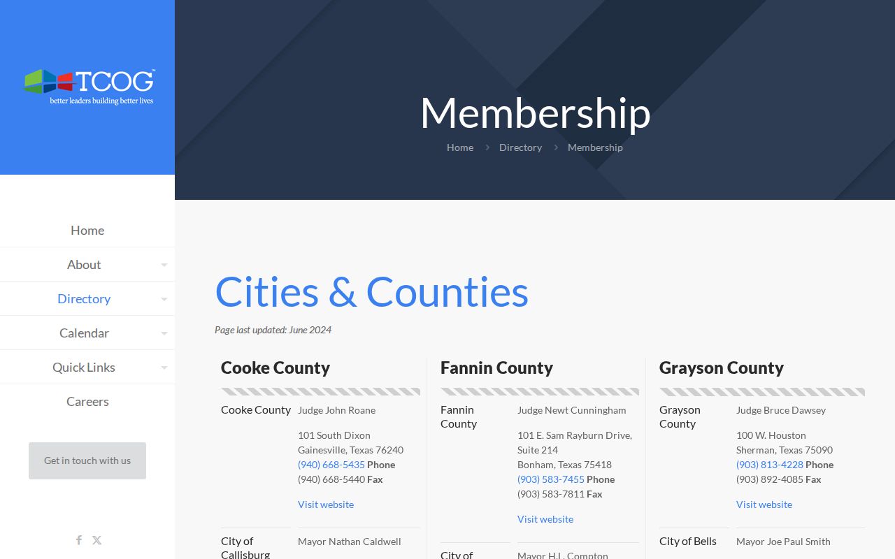 Callisburg court docket city contact source
